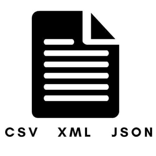 File CSV XML JSON Icon